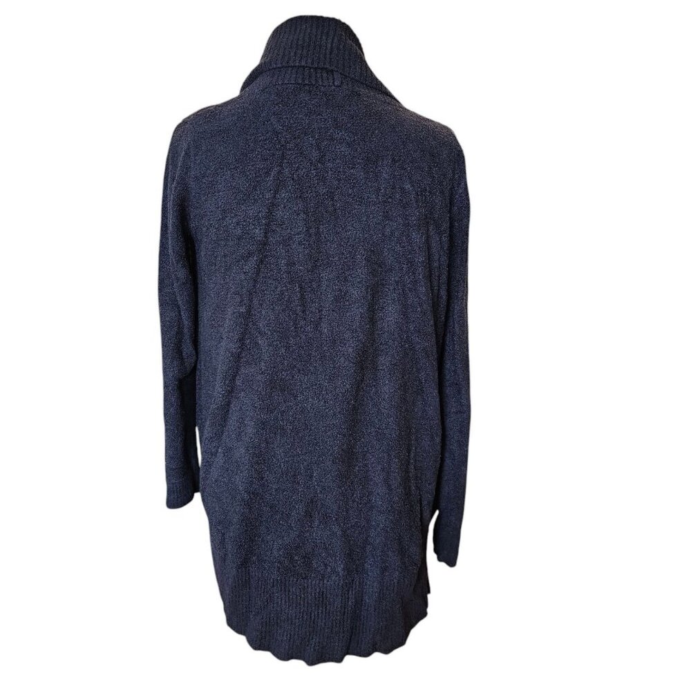 Barefoot Dreams CozyChic Lite Circle Cardigan Cacoon Medium Black Sweater 452 - Picture 4 of 9